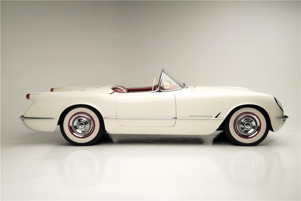 1953 White Chevy Corvette