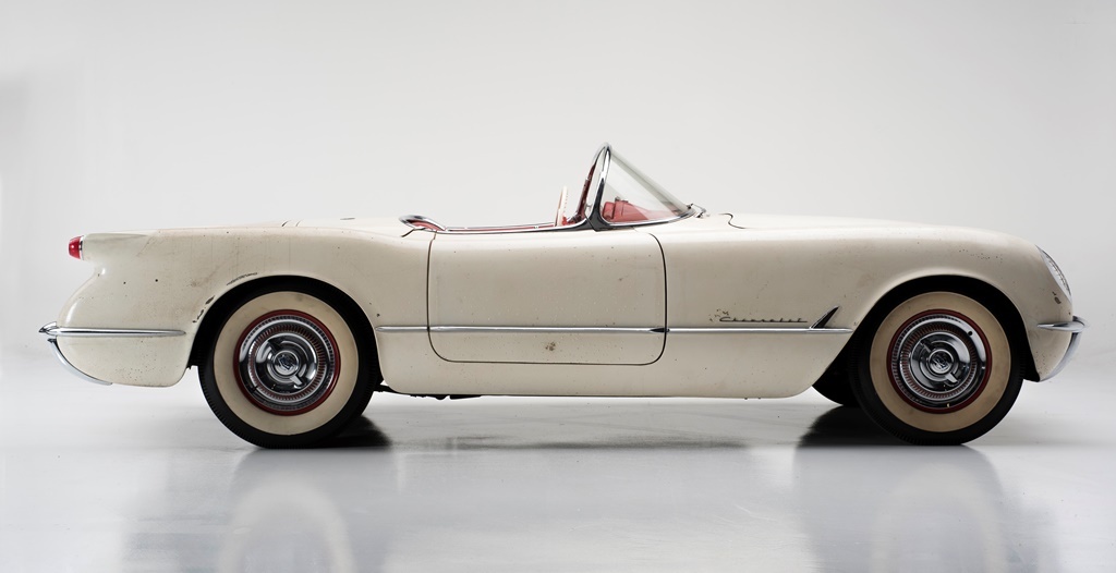 Richard Sampson's 1954 Corvette, as presented by the Barrett Jackson auction in 2016.